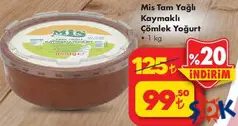 MİS TAM YAĞLI KAYMAKLI ÇÖMLEK YOĞURT 1 KG
